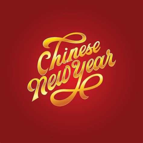 Premium Vector | Calligraphy chinese new year golden vector