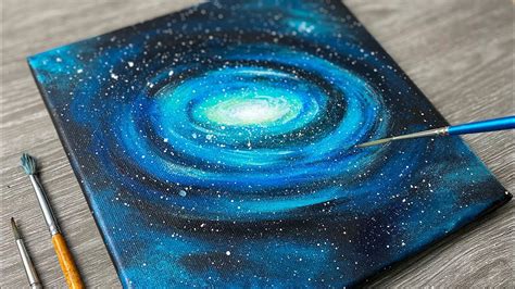 Galaxy Acrylic Painting Tutorial for Beginners | Galaxy Painting Tutorial Easy - YouTube