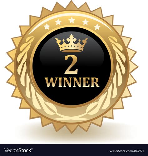 Second place winner Royalty Free Vector Image - VectorStock