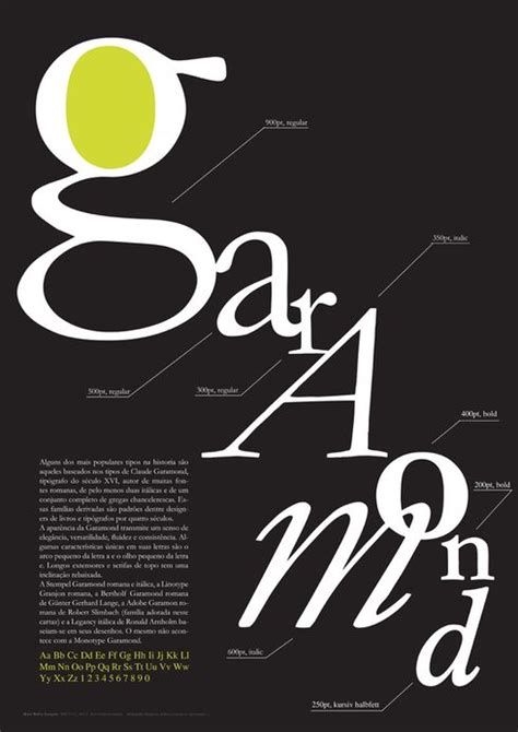 Garamond | Type Specimen Poster | Typeface poster, Typographic poster ...