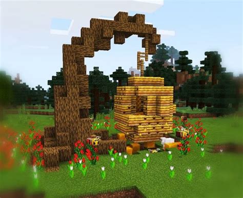 Simple Beehive Design | Minecraft designs, Minecraft houses, Minecraft room