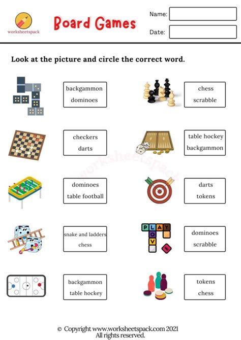 Basic Vocabulary Games