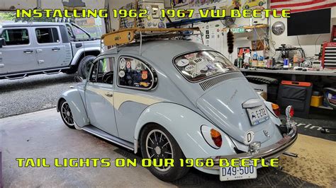 Install 62-67 VW Beetle Tail Lights On Our 68 Beetle - YouTube