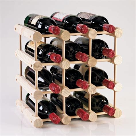 Wine Enthusiast Modular 12-Bottle Wine Rack in Natural-640 11 01 - The ...