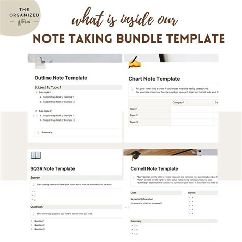 Let’s take a look inside the Notion note-taking bundle! 💫 Here are all ...