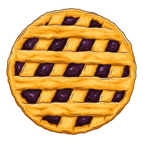 Blueberry Pie Overhead Illustrations, Royalty-Free Vector Graphics ...