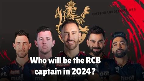 IPL 2024 RCB Captain: Who Is The Captain of Royal Challengers Bangalore in 2024?