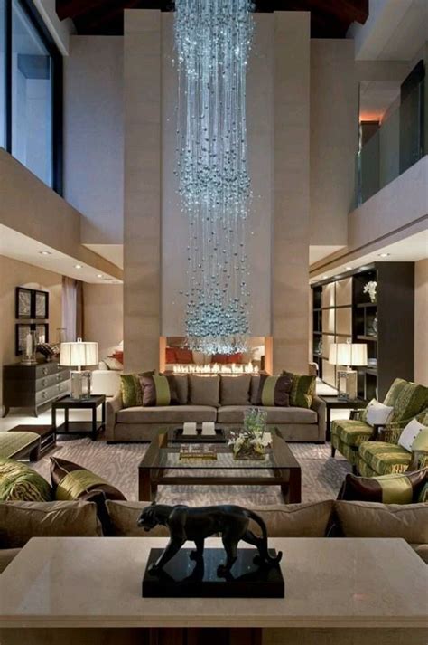 Elegancia | Elegant living room design, Mansion interior, Chandelier in living room