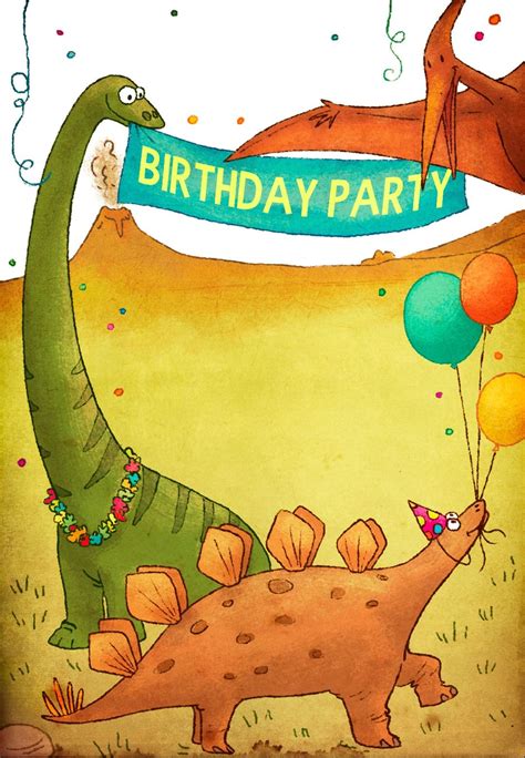 Free Printable Dinosaur Birthday Invitations | Free Printable