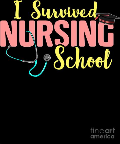 Cute I Survived Nursing School RN Nurse Graduation Digital Art by The ...