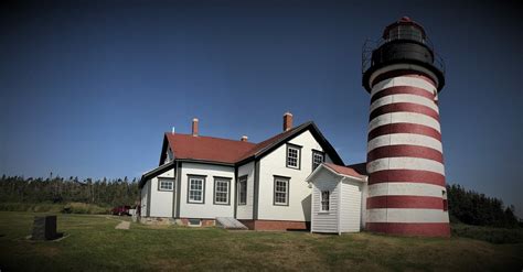 The town of Lubec is the easternmost town in the USA. This is the West Qouddy Head Lighthouse ...