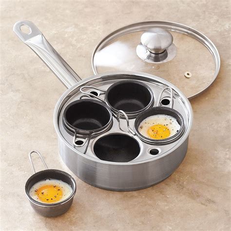 Demeyere Stainless Egg Poaching Pan, 4 cup | Sur La Table