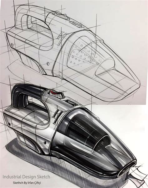 Industrail Design Sketch & Marker Rendering Tutorial on Behance Industrial Wall Decor ...