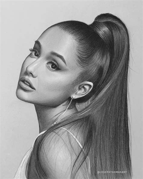 A pencil drawing i did of Ariana Grande : r/drawing