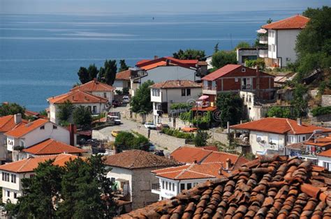 View of Ohrid Old Town editorial photography. Image of historic - 124441092