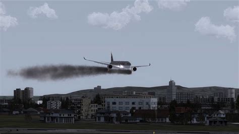 Qatar A350 crash at Dublin Airport ++ FSX - YouTube