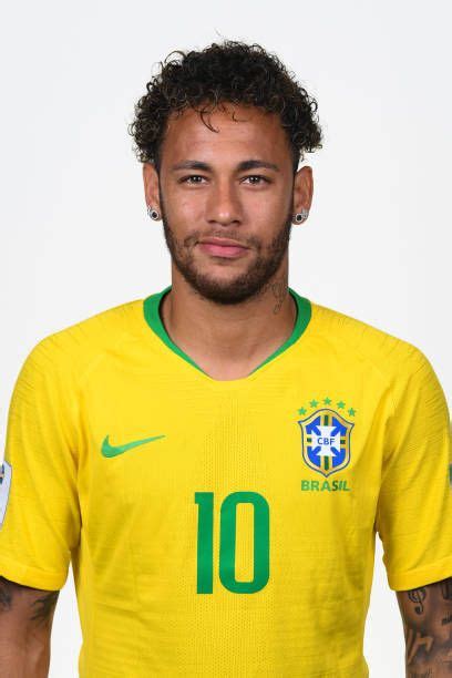 Neymar Jr of Brazil poses for a portrait during the official FIFA World Cup 2018 portrait ...