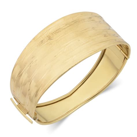 Jewelry Affairs - 14k Yellow Gold Hinged Women's Bangle Bracelet, 7.5 ...