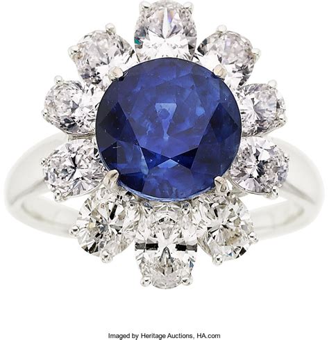 Kashmir Sapphire, Diamond, White Gold Ring. ... Estate Jewelry | Lot ...