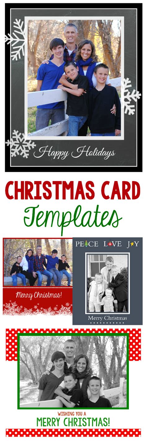 Free Christmas Card Templates - Crazy Little Projects