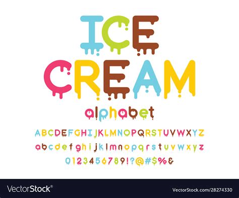 Melting font Royalty Free Vector Image - VectorStock