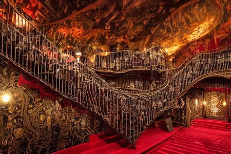 the interior of the organ room at house on the rock | Stable Diffusion