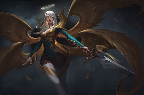 ArtStation - League of Legends fan art angel Kayle 天使凯尔