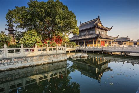 A Temple In Jiangsu Province Of China by Linghe Zhao