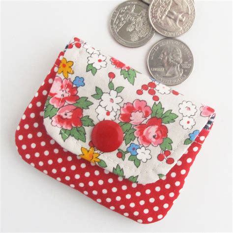 Floral Fabric Coin Purse | Mini pouch to use as change purse, jewelry ...