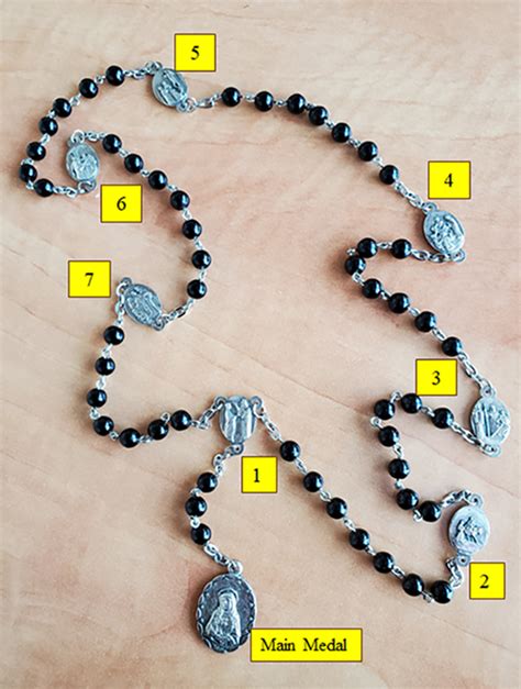 Seven Sorrows Rosary 7 decades of 7 beads Chaplet in bronze made Oklahoma - lagoagrio.gob.ec