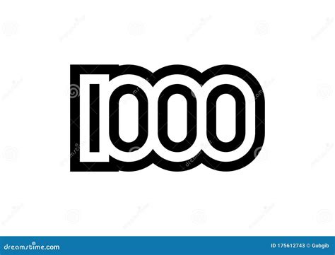 Number 1000 Vector Icon Design Stock Vector - Illustration of symbol ...