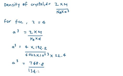 SOLVED: Calculate the radius of an iridium atom, given that ir has an ...