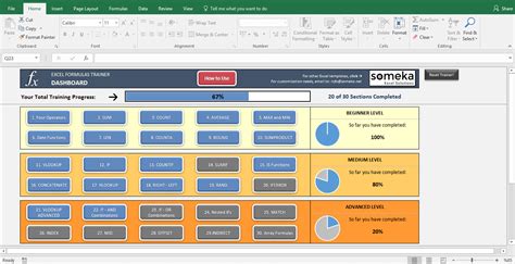 Excel Formulas Training Template - Full | Learn by doing!