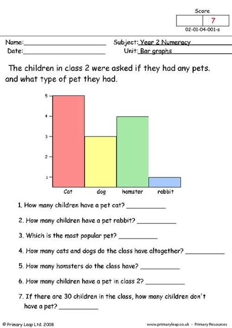 PrimaryLeap.co.uk - Bar graphs Worksheet | Bar graphs, 2nd grade math worksheets, Graphing ...