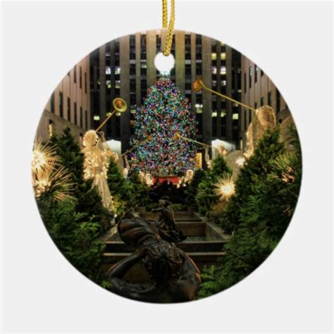 NYC Rockefeller Center Christmas Tree, Angels Ceramic Ornament | Zazzle.com