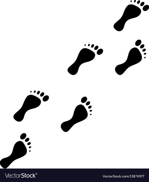 Footprint - icon Royalty Free Vector Image - VectorStock