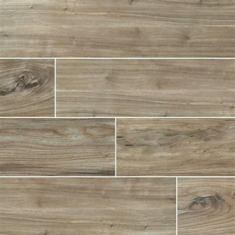 MSI's Catalina Teak 8 in. x 48 in. Glazed Porcelain Floor and Wall Tile ...