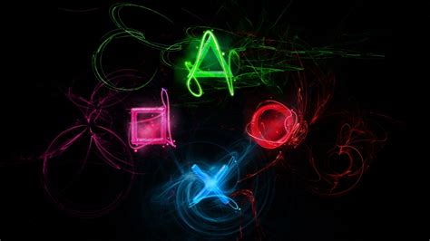 Papéis de Parede Sony Playstation logotipo criativo, colorido cores 1920x1080 Full HD 2K imagem