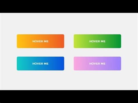 Animated gradient buttons on hover Using HTML & CSS - YouTube