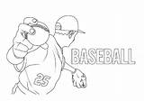 Baseball Coloring Page  Player Download Printable PDF Templateroller sketch template