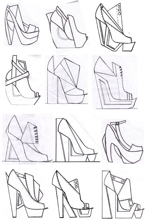 Fashion Shoe Drawings