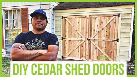 DIY Cedar Shed Door | DIY Shed Door Ideas | DIY Barn Door Garage Door | Bryan Built Reno Part 2 ...