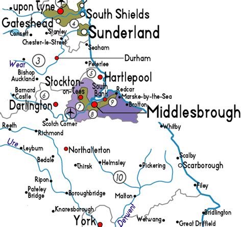 Middlesbrough Map - United Kingdom