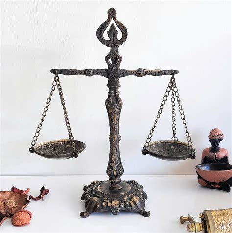 Scale of justice art justice scale balance scale brass | Etsy