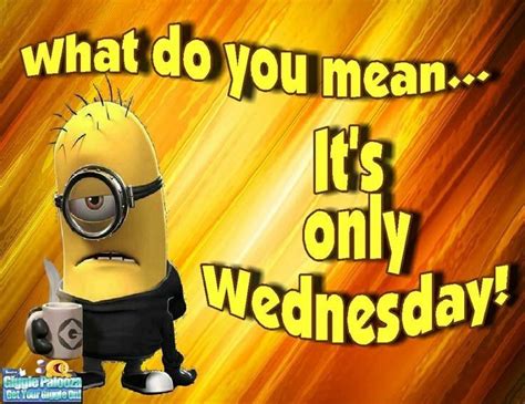 Minion | Happy wednesday quotes, Wednesday quotes, Work quotes funny