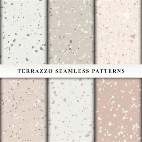 Terrazzo Seamless Patterns - Premium Vector