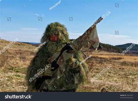 Sniper Camouflage Suit Camouflage Net On Stock Photo 75057691 | Shutterstock