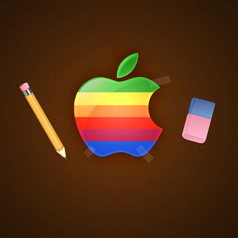 Retro Apple Logo iPad Wallpaper | ipadflava.com