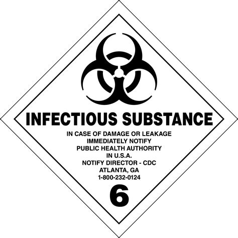 Class 6 – Toxic (Poisonous) & Infectious Substances – Placards and ...