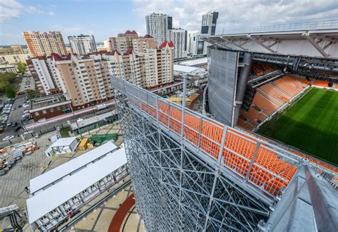 Surreal photos of Russian stadium that added seats OUTSIDE THE ARENA to be World Cup compliant ...